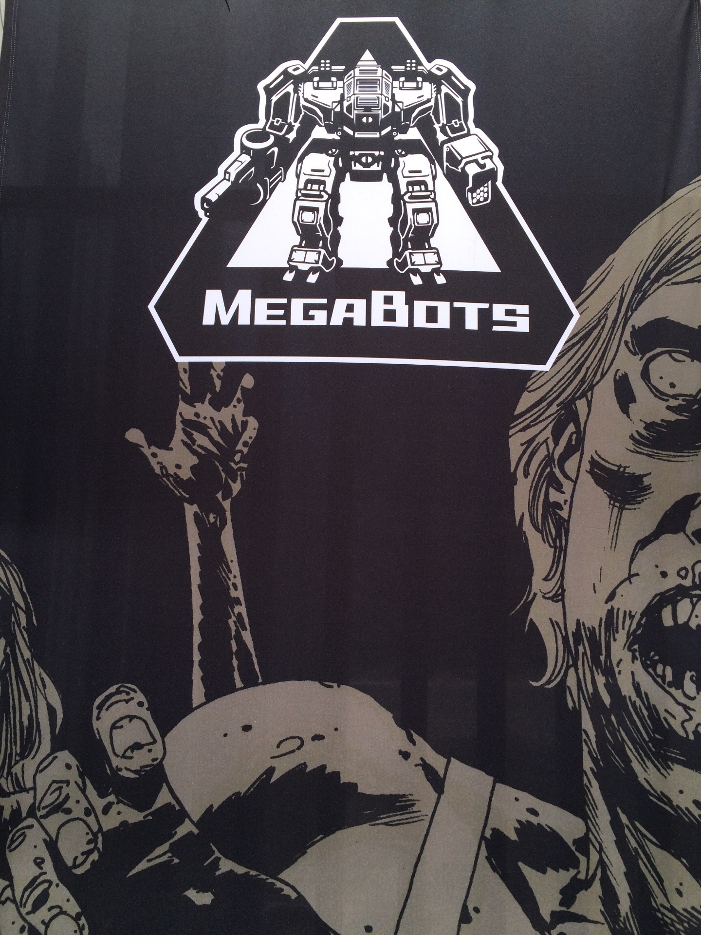 MegaBots merch — zombie apocalypse tee artwork.