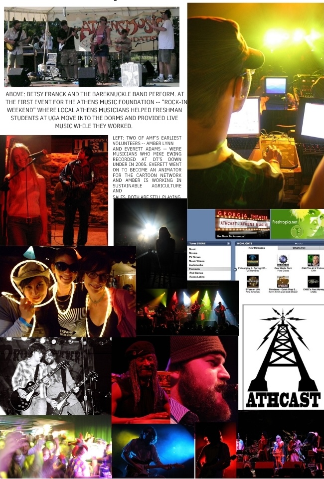 Athcast — scrapbook: Athens Music Foundation, DT's Down Under sessions, iTunes features, live shows.