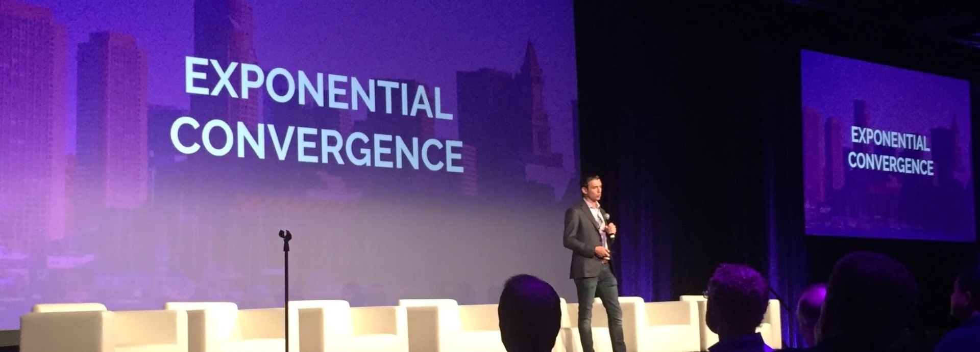 “Exponential Convergence” — keynote slide.